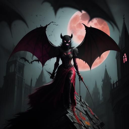 Epic Stunning Flying Angry Rabid Bloodstained Racoon Blood Bat, Reaper 