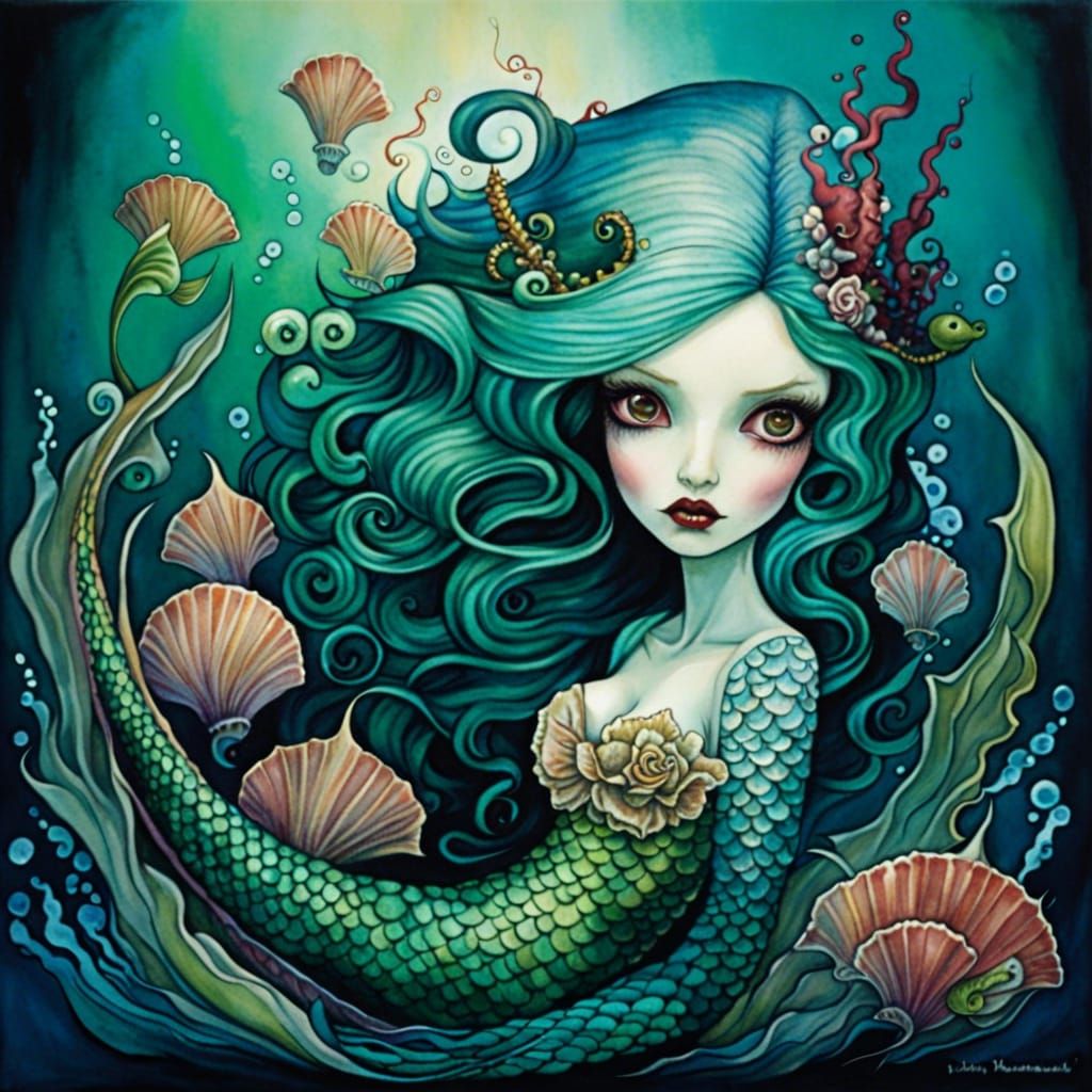 Zombie Mermaid - AI Generated Artwork - NightCafe Creator