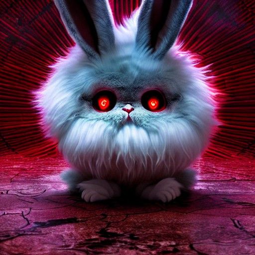Evil Anime Fluffball AI Generated Artwork NightCafe Creator