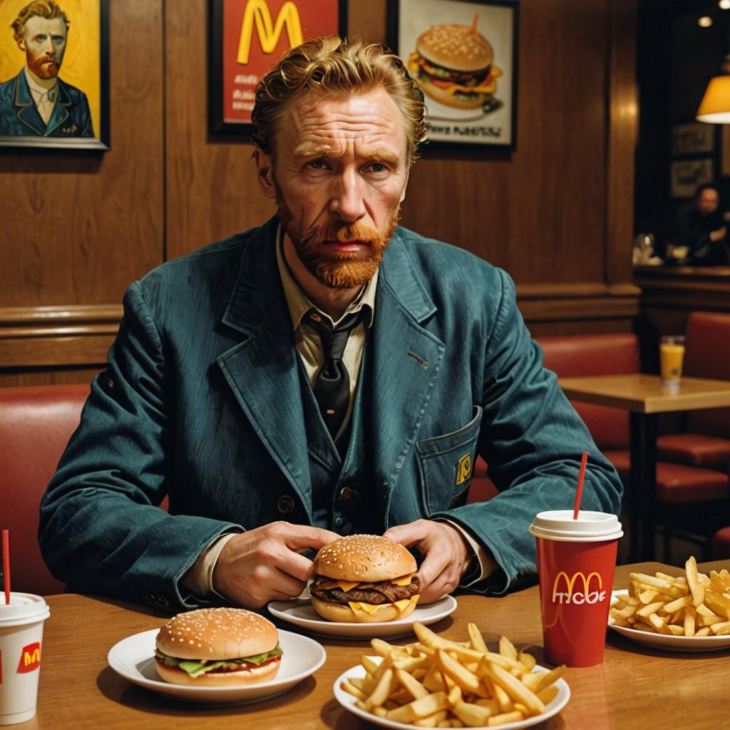 Vincent Van Gogh at Mac Donalds