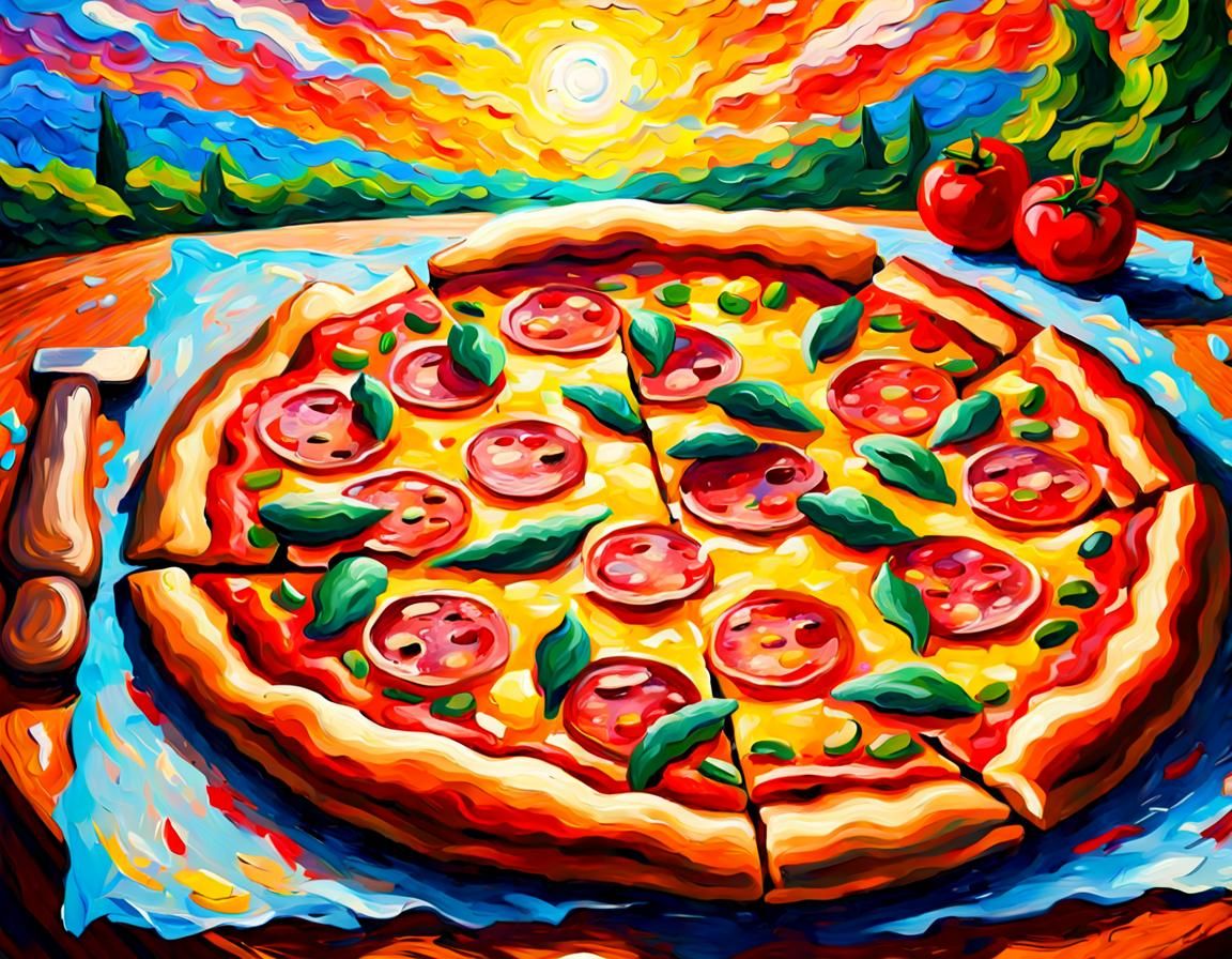 Classic Pizza Pie III - AI Generated Artwork - NightCafe Creator