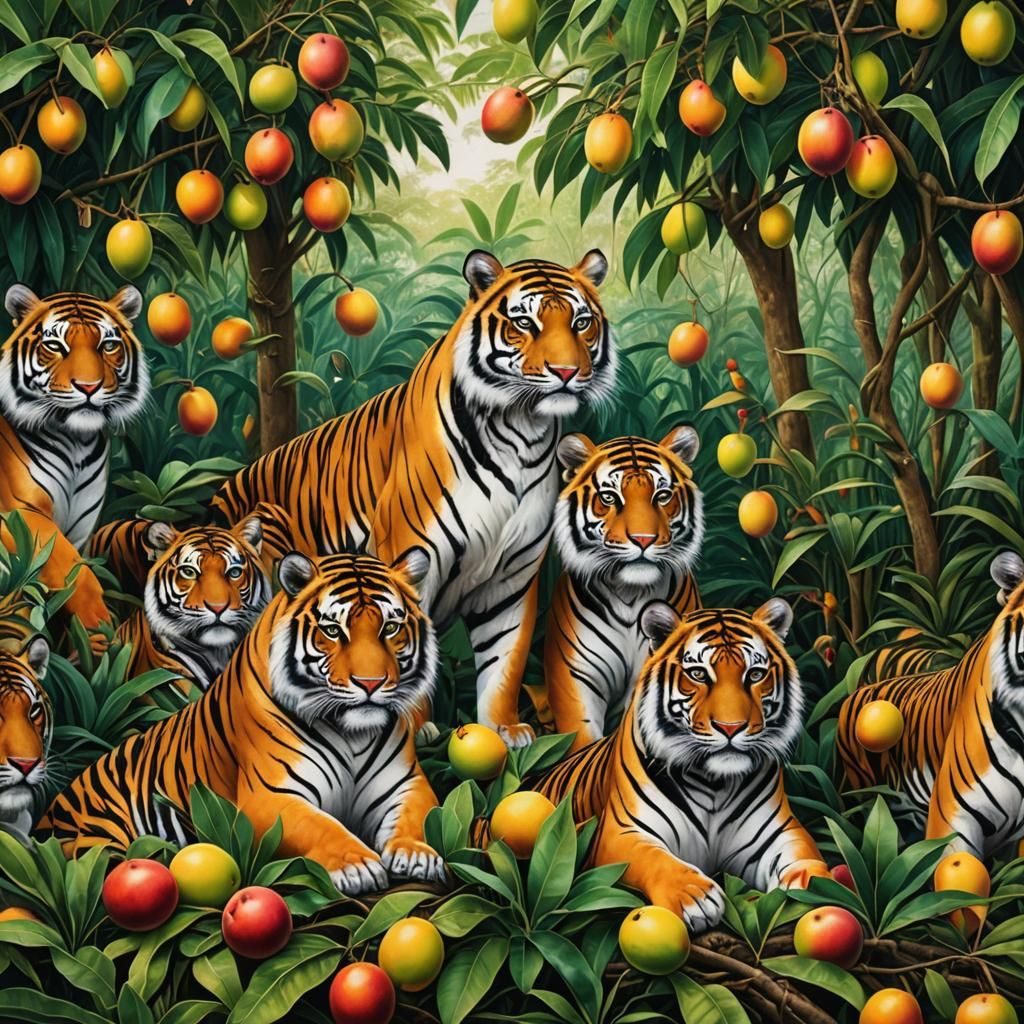 Jungle Factory of Tigers Producing Mangoes