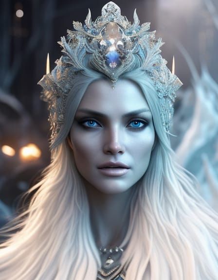 Ice And Snow Queen - Ai Generated Artwork - Nightcafe Creator