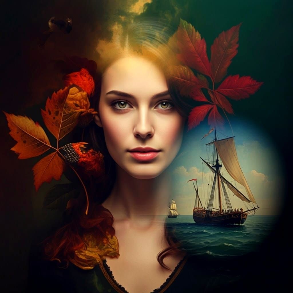 Surreal Collage of Life and Landscape in Hyperrealism