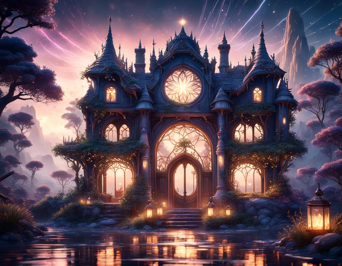 Twilight's mystic glow,
Fairy lights in starlit night,
Encha...