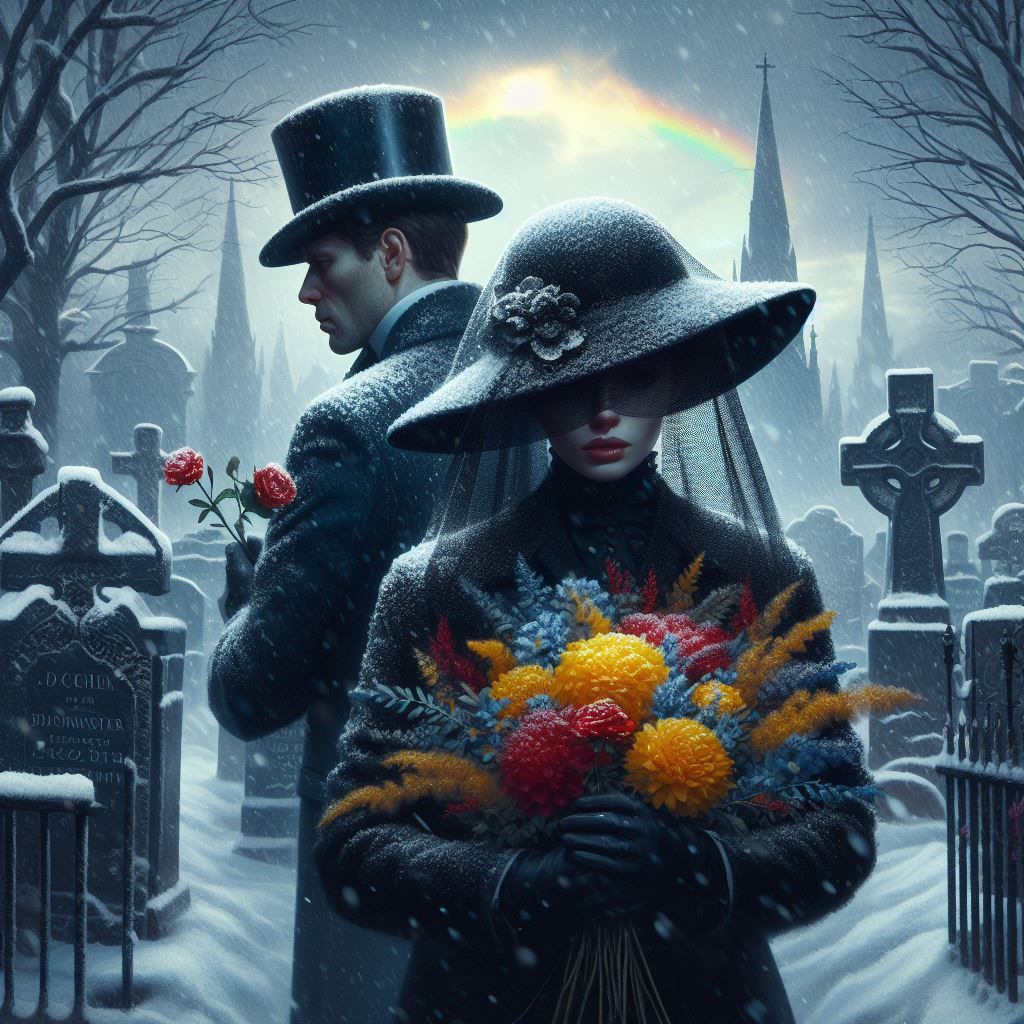 A cold and sad funeral