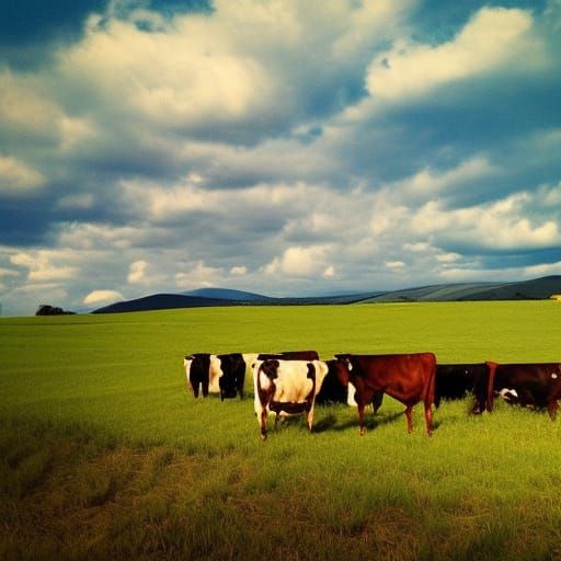 Picturesque Irish Farmhouse in Retro Photography Style