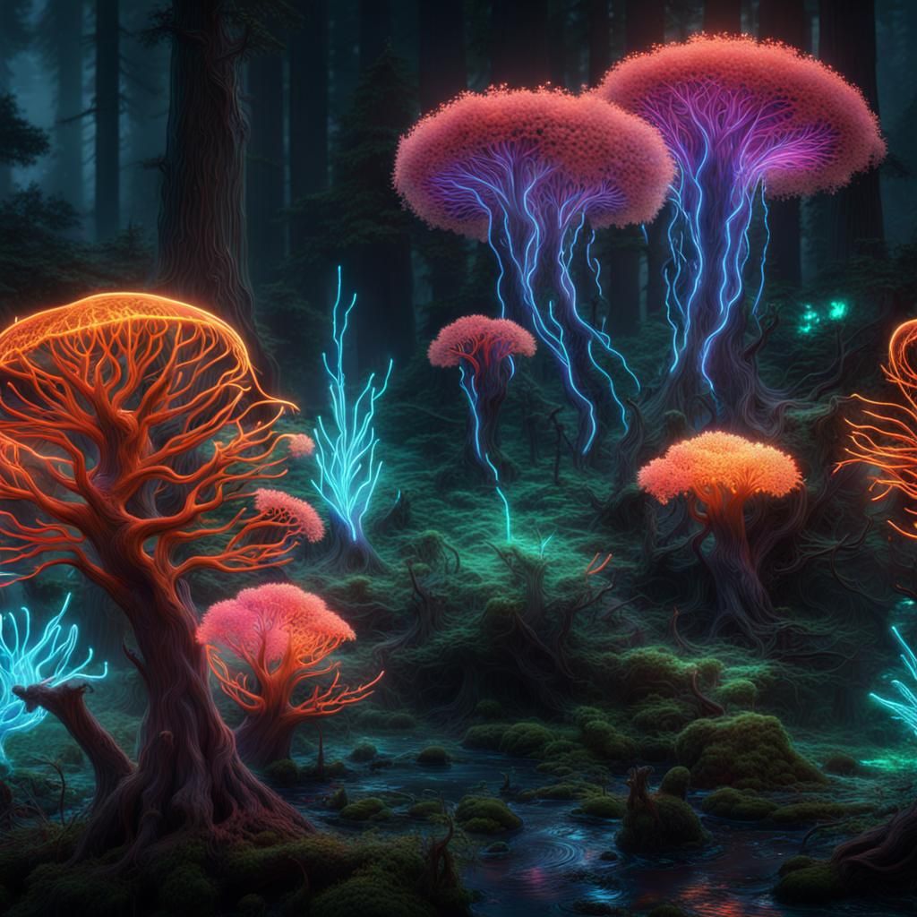 forest organisms - AI Generated Artwork - NightCafe Creator