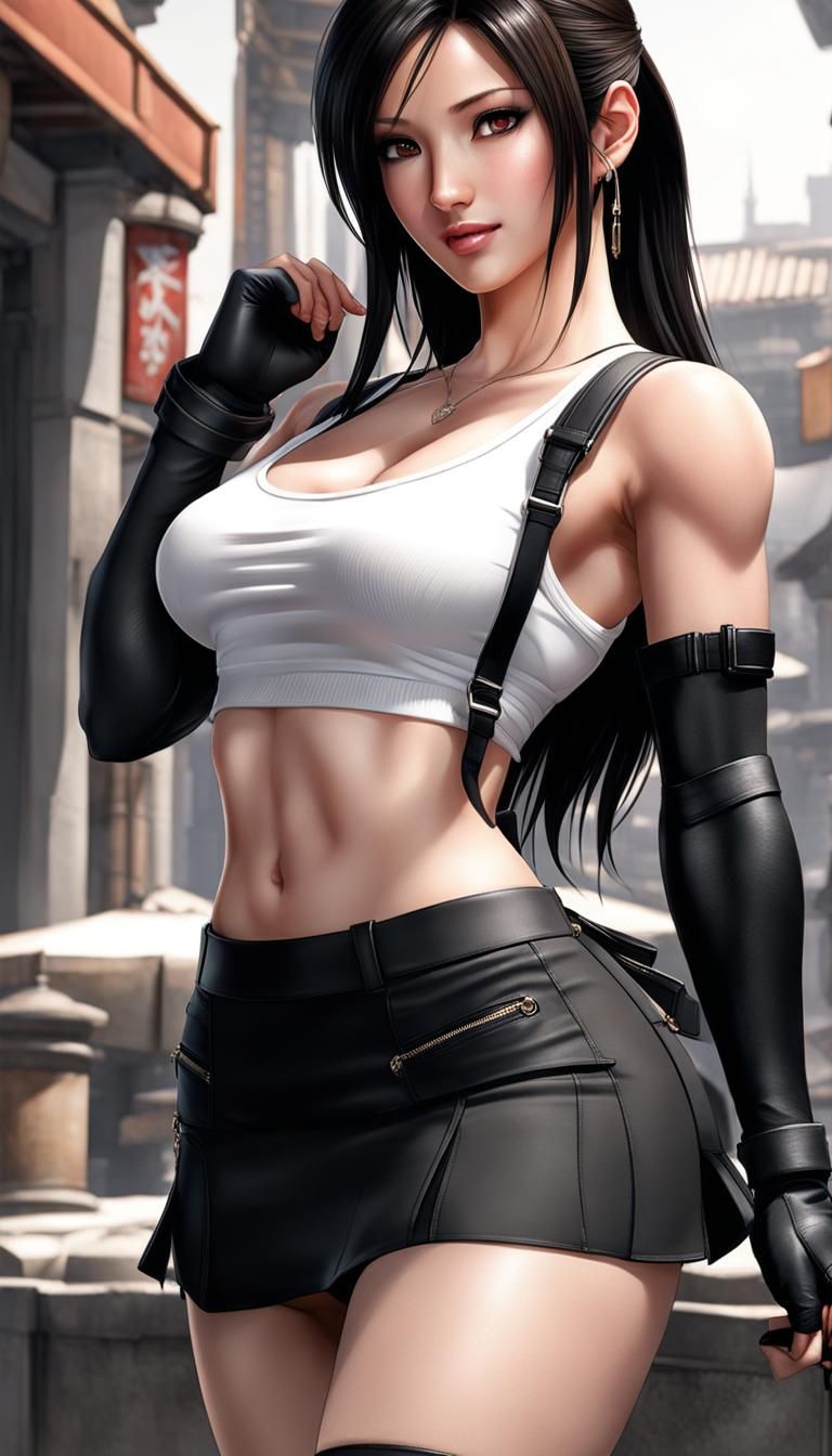 Tifa Lockhart , FF character - AI Generated Artwork - NightCafe Creator