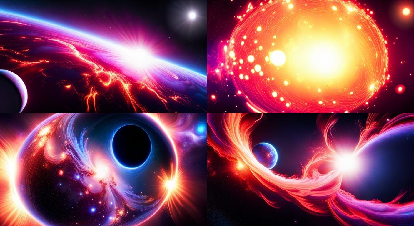 Explosion of planets, nebula, Radium, Baryonic Matter, Dark Matter ...