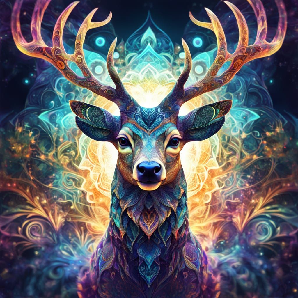 Mystical deer  by @Verna-Ann Swaine