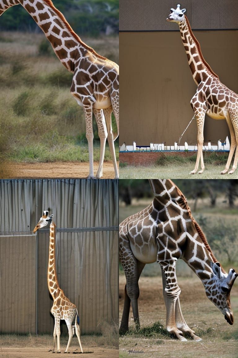 Four giraffes