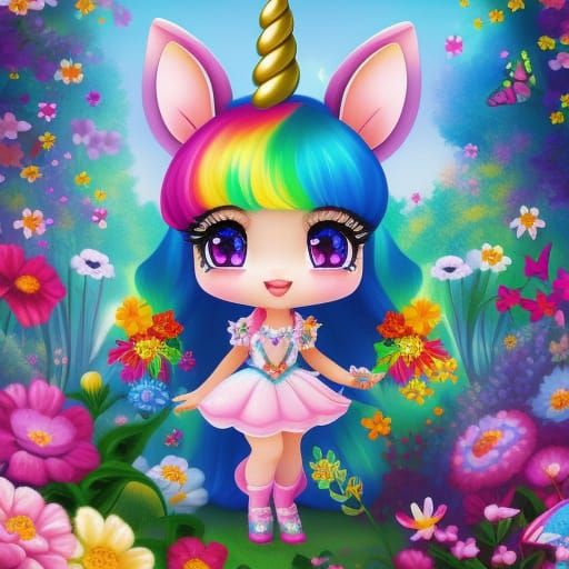 Cute Unicorn Girl - AI Generated Artwork - NightCafe Creator