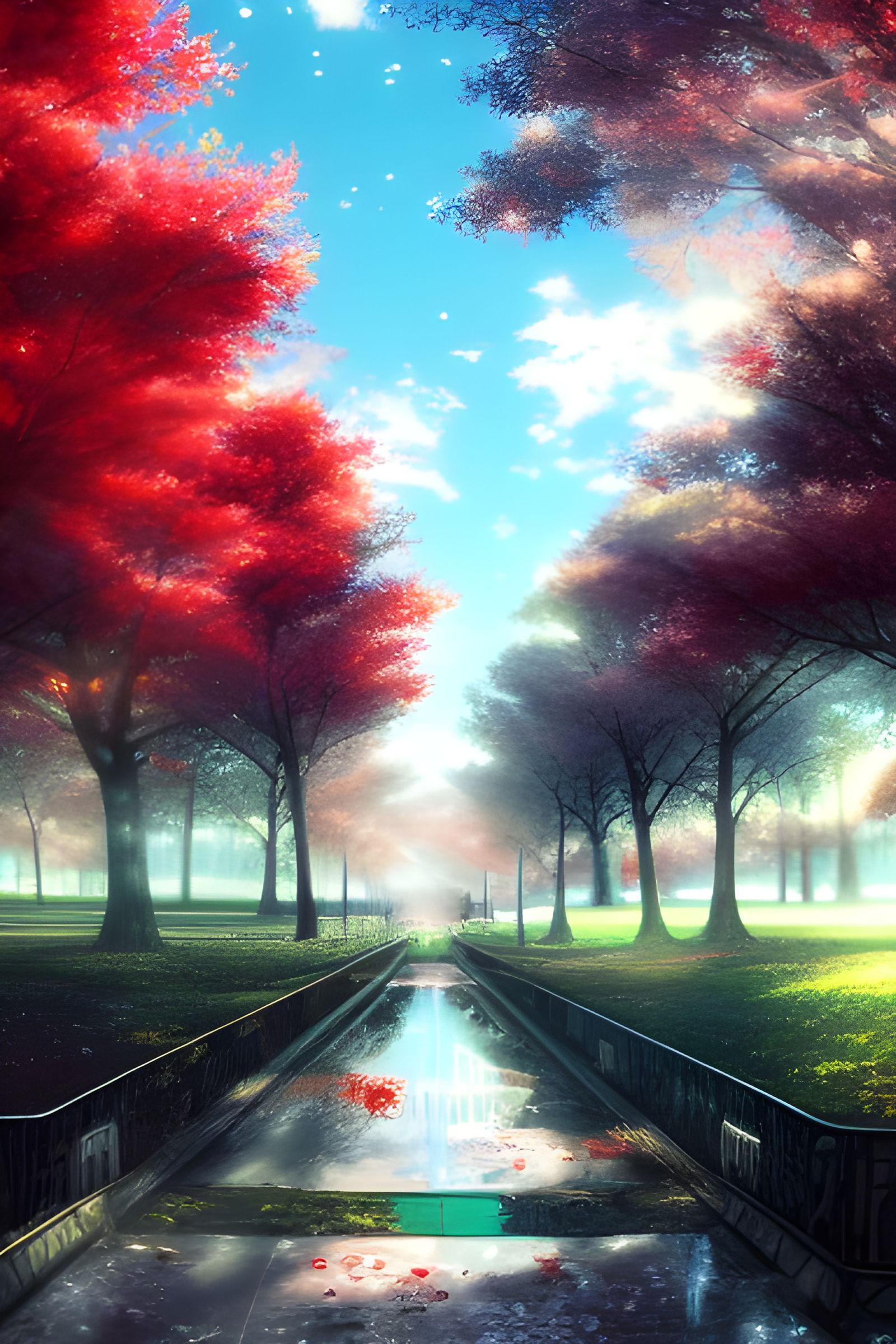 Autumn Park - AI Generated Artwork - NightCafe Creator