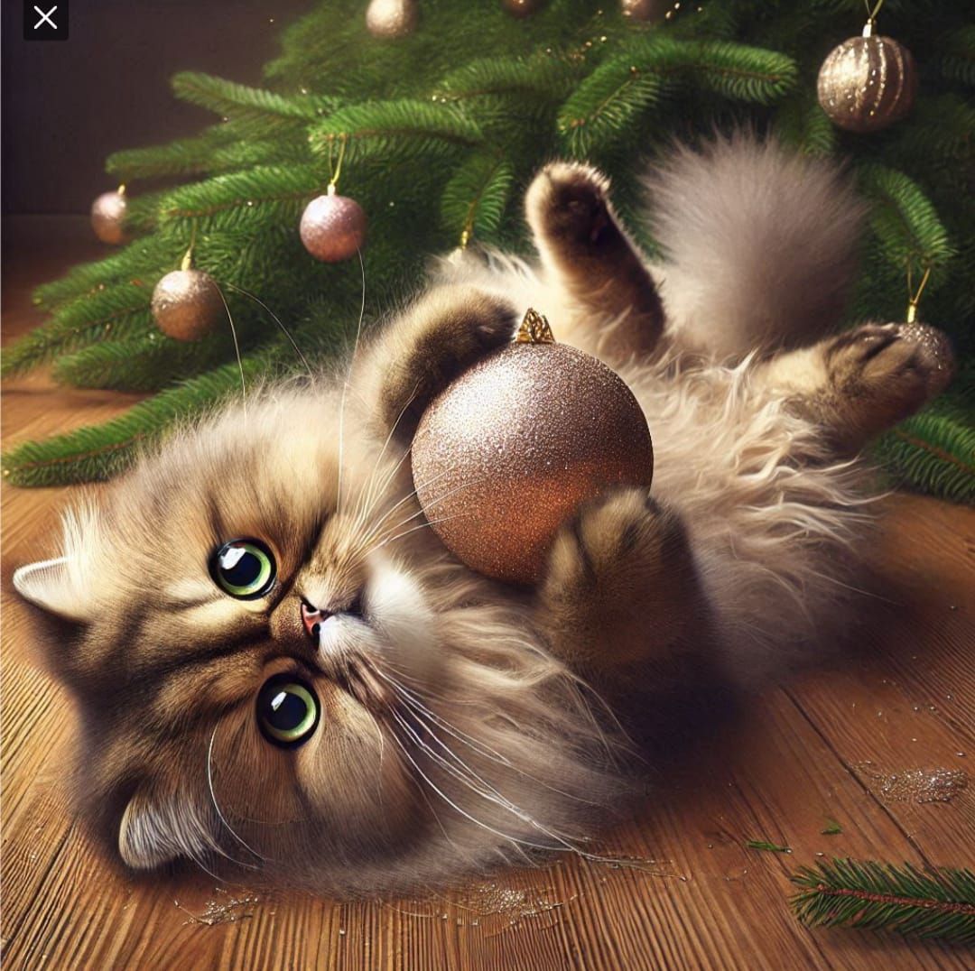 Cats And Christmas Trees Don't Go Well Together