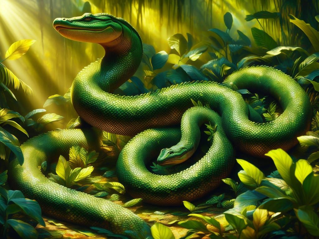 Slithering predator and warm pray 