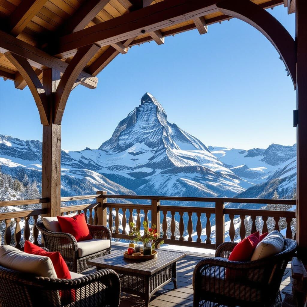 Authentic Vista of the French Alps