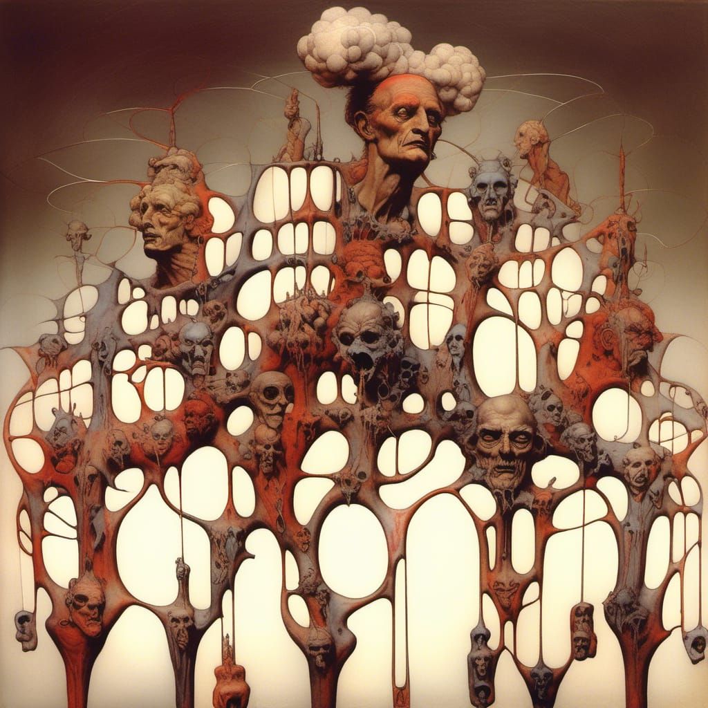 Surreal Fog Faces: Automatic Drawing in Watercolor