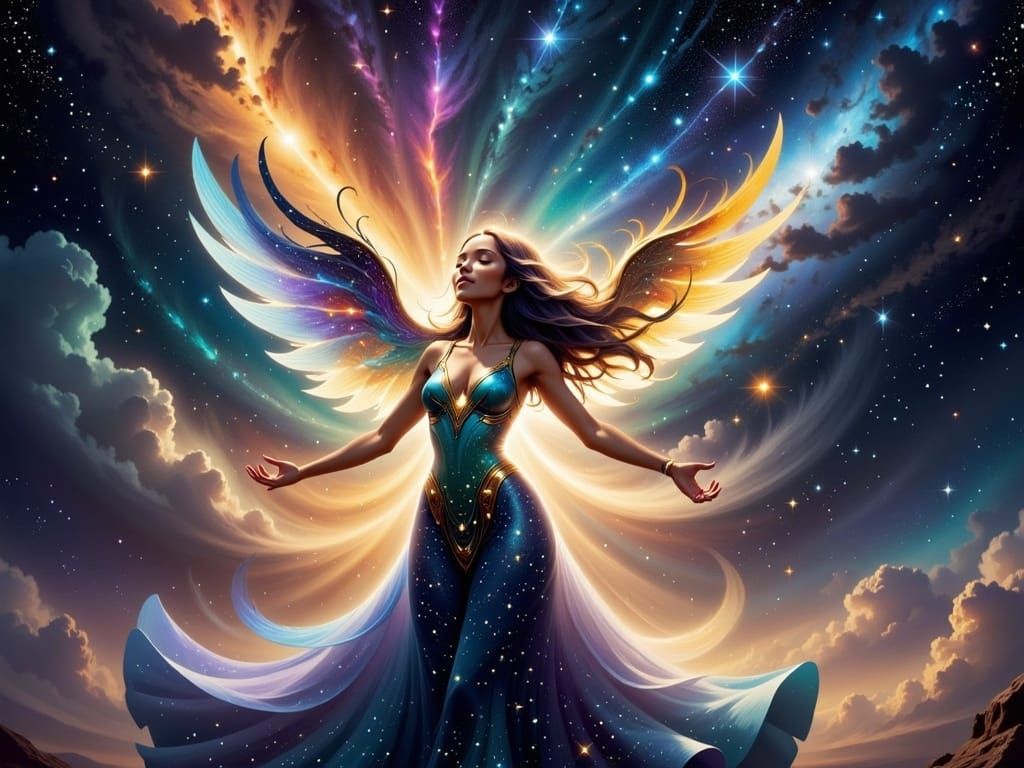 Surrealist Goddess of Cosmic Harmony