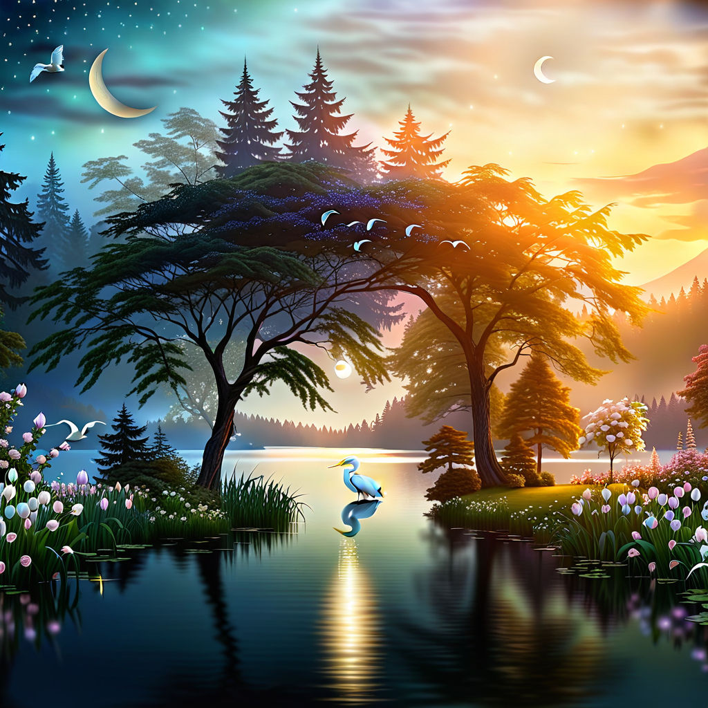 Egrets on the pond #3