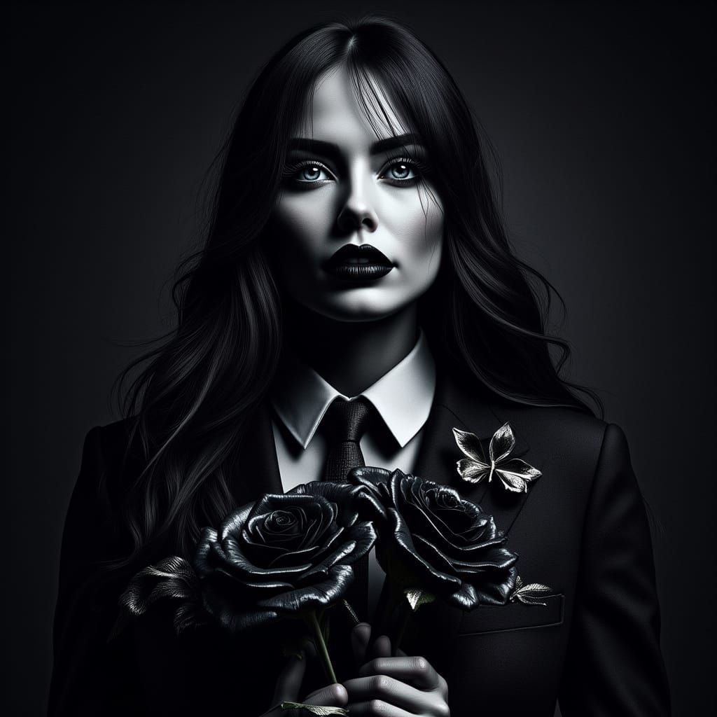 Elegant Gothic Princess Reigns in Darkness