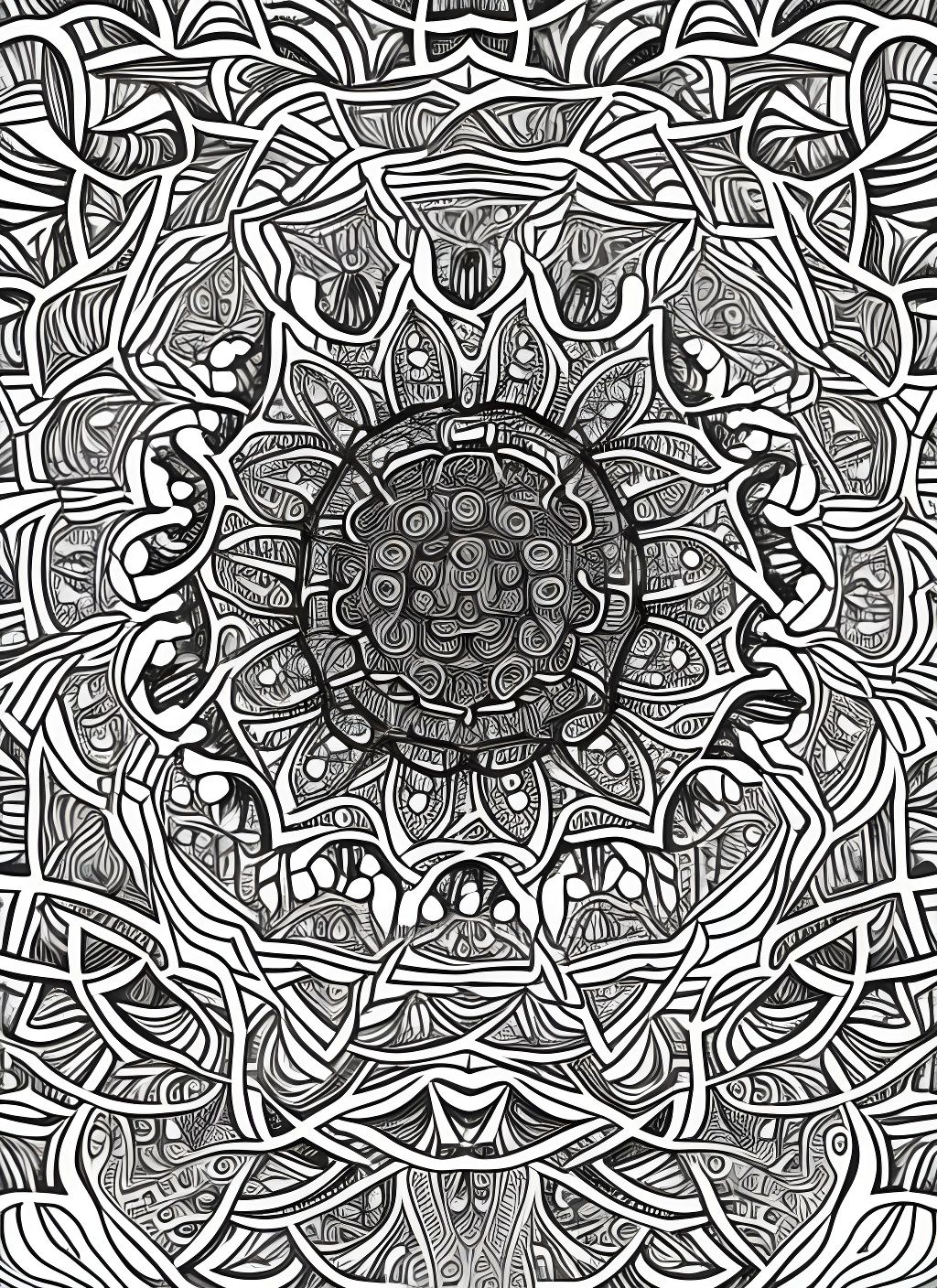 Sunflower Mandala  by @Ren