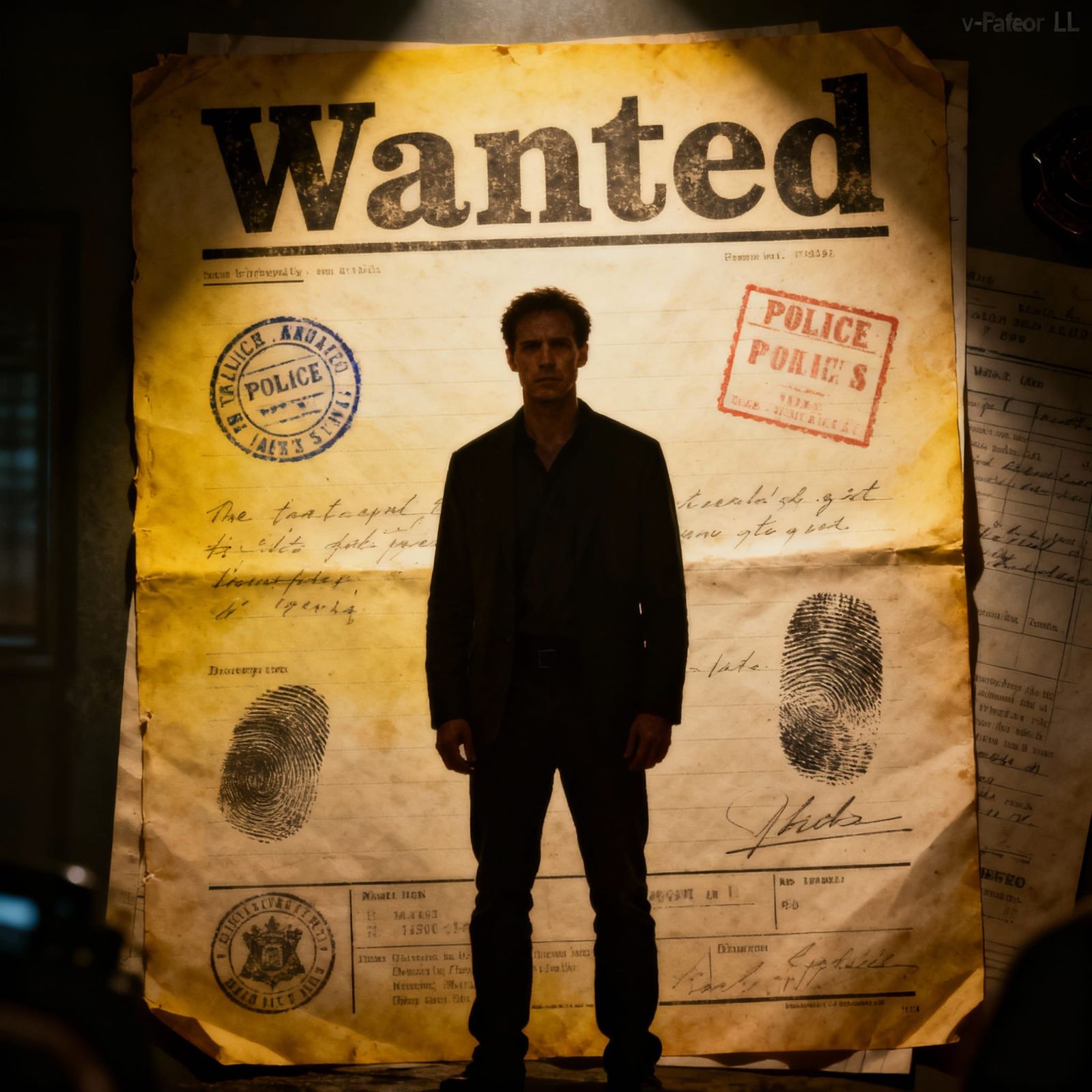 Realistic 'Wanted' Poster with Cinematic Lighting