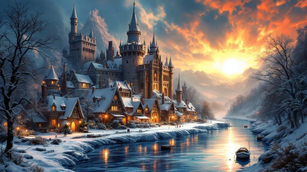 Magical Medieval Village  by @Textured Color