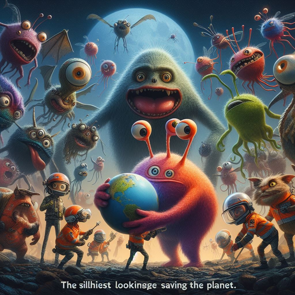 The sillhiest lookingge saving the planet