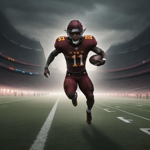 Tyreek hill running on football field AI Generated Artwork