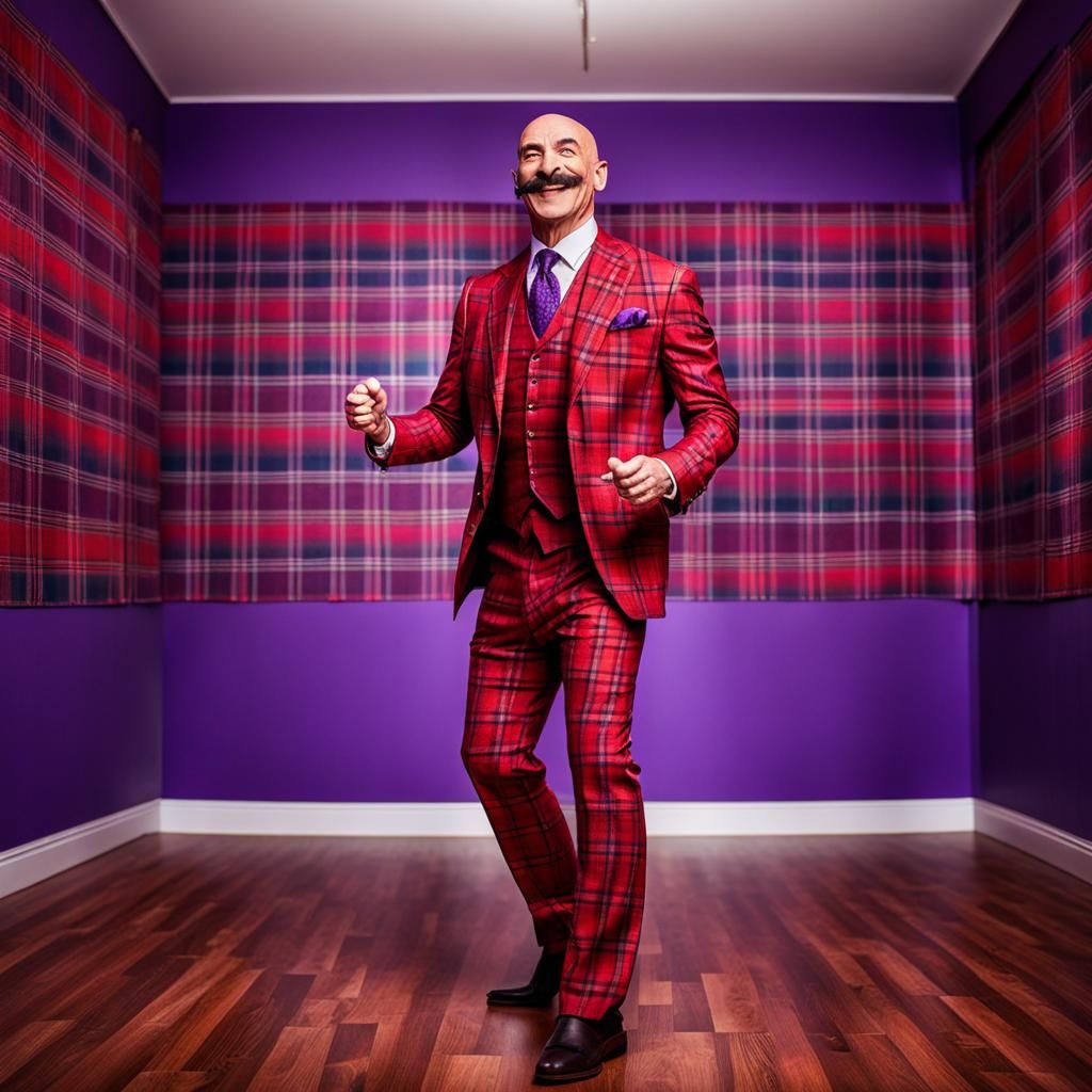 Uncle Elizabert, the Plaid Dancer  by @Miriam Wolfdaughter