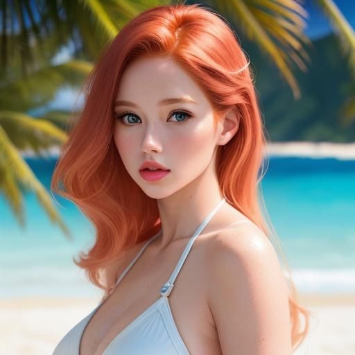 Beautiful woman on the beach 