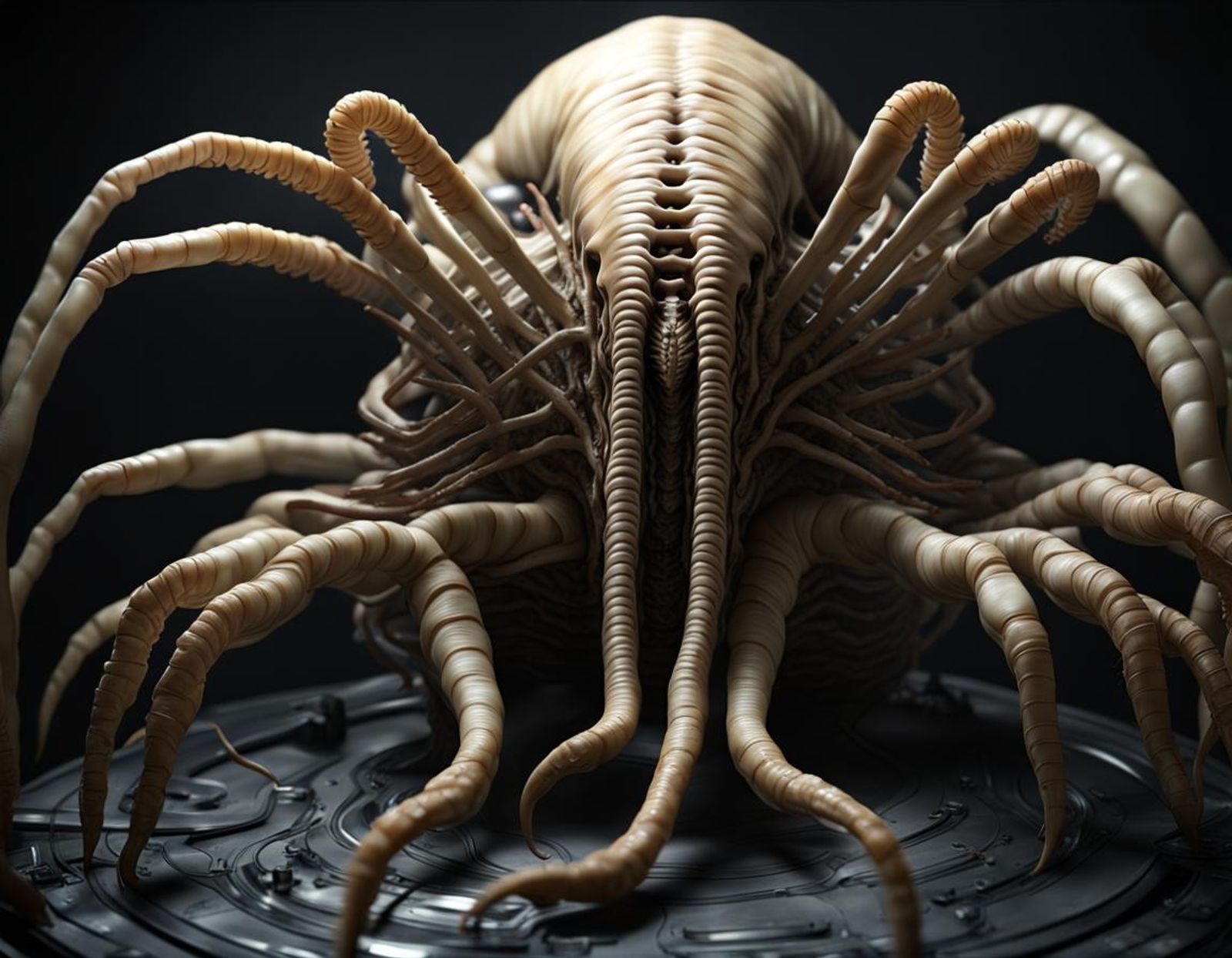 A ultrarealistic "facehugger" from Alien Movies, H. r. Giger Style