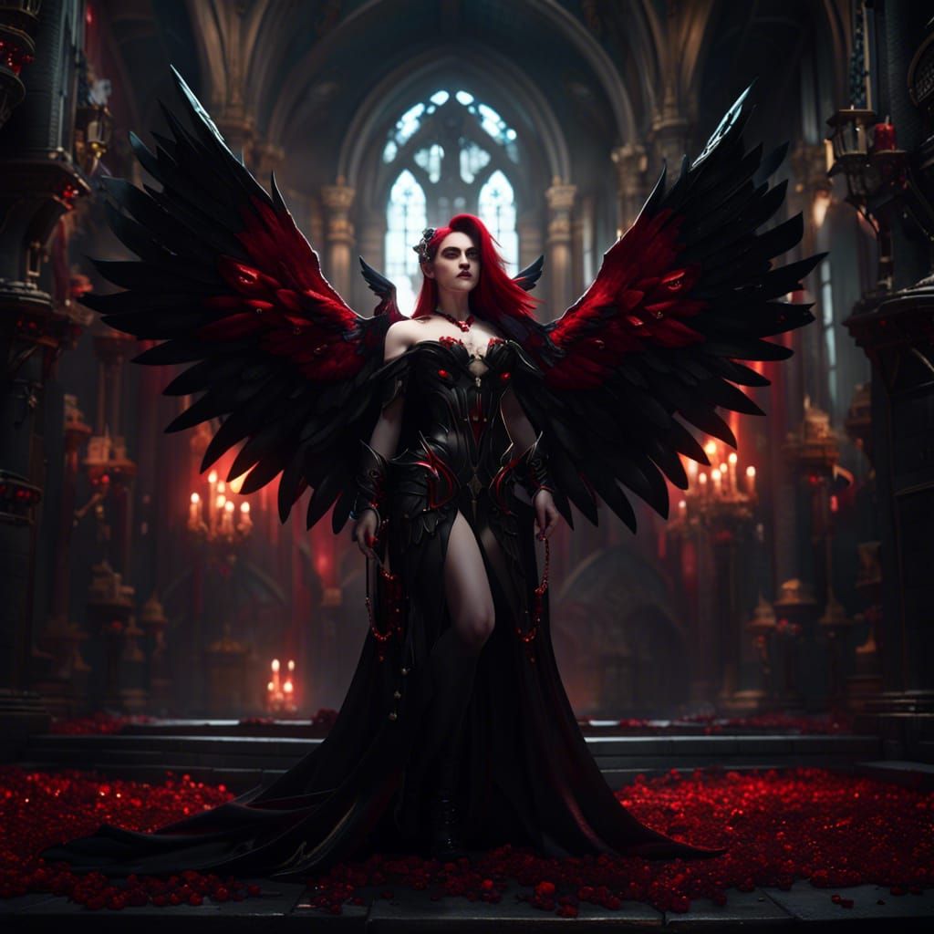 Morgana the Fallen Angel in Dark Castle