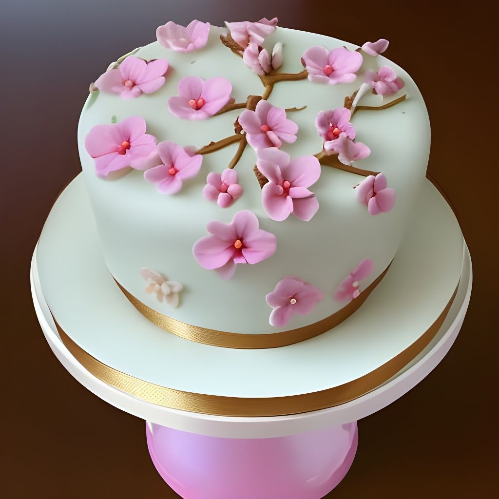 Beautiful  Sakura cake
