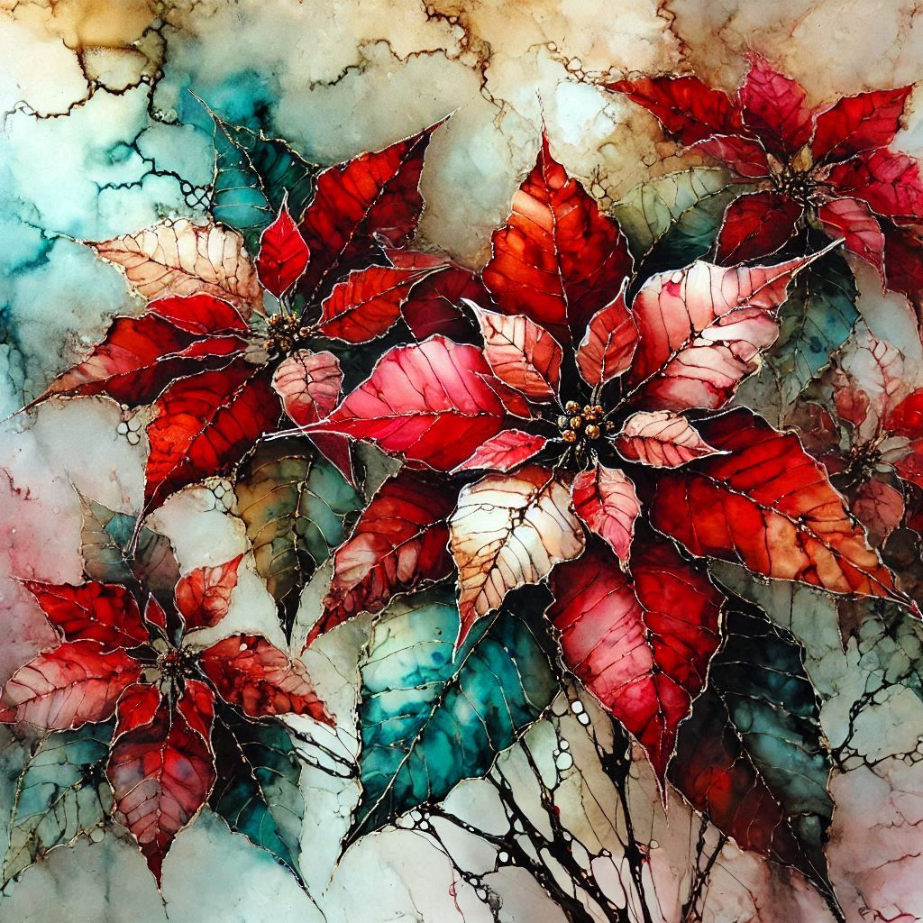 Poinsettias  by @Fantasy Art by Kay