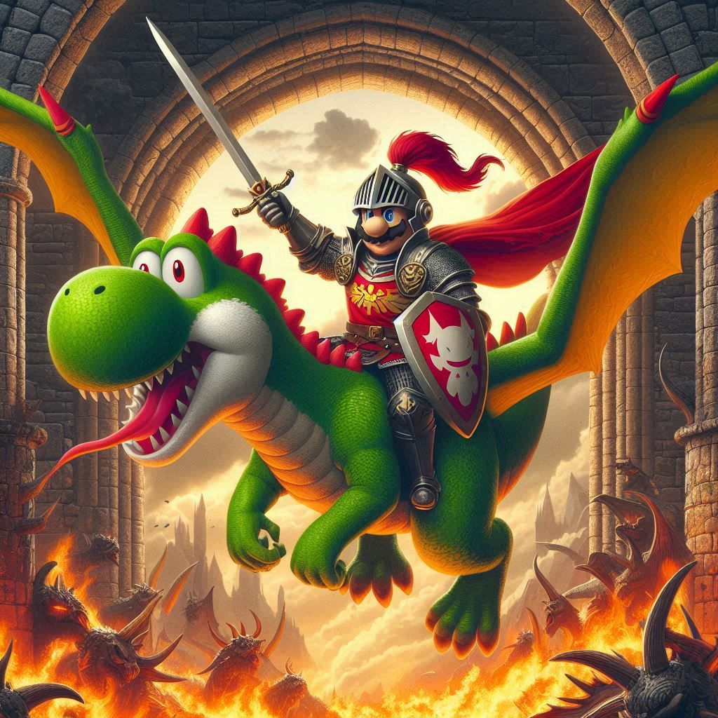 Dragon knight Nintendo Mario