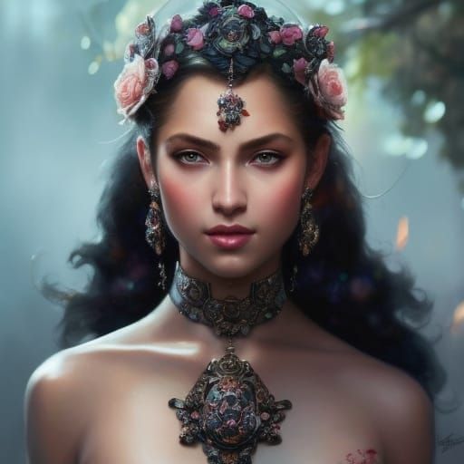 Black rose princess - AI Generated Artwork - NightCafe Creator