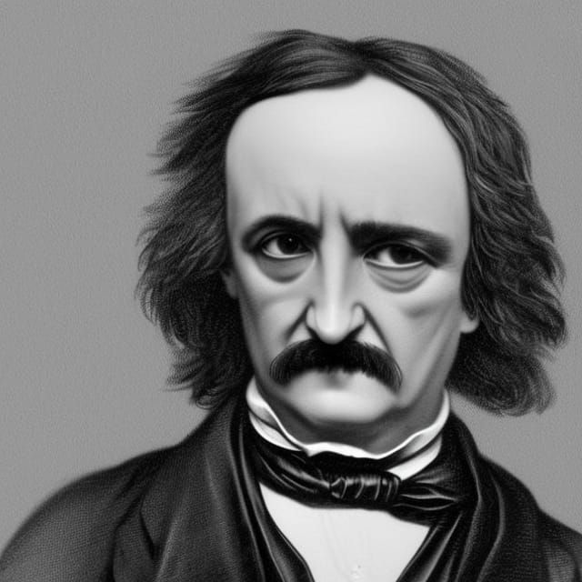 Edgar allan poe hyper realistic photo, render 8k - AI Generated Artwork ...