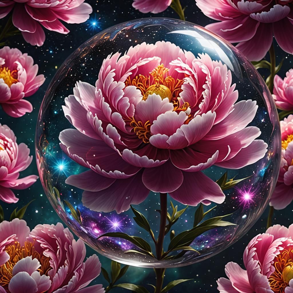 a peony flower in bloom,