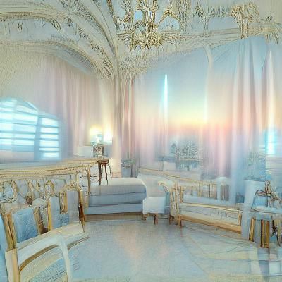 An opalescent palace room