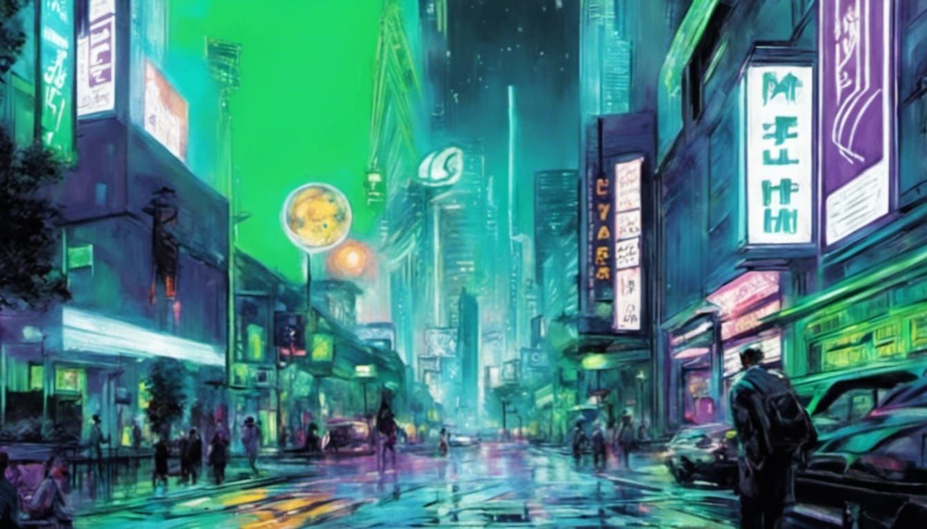 The Neon City #3 - AI Generated Artwork - NightCafe Creator