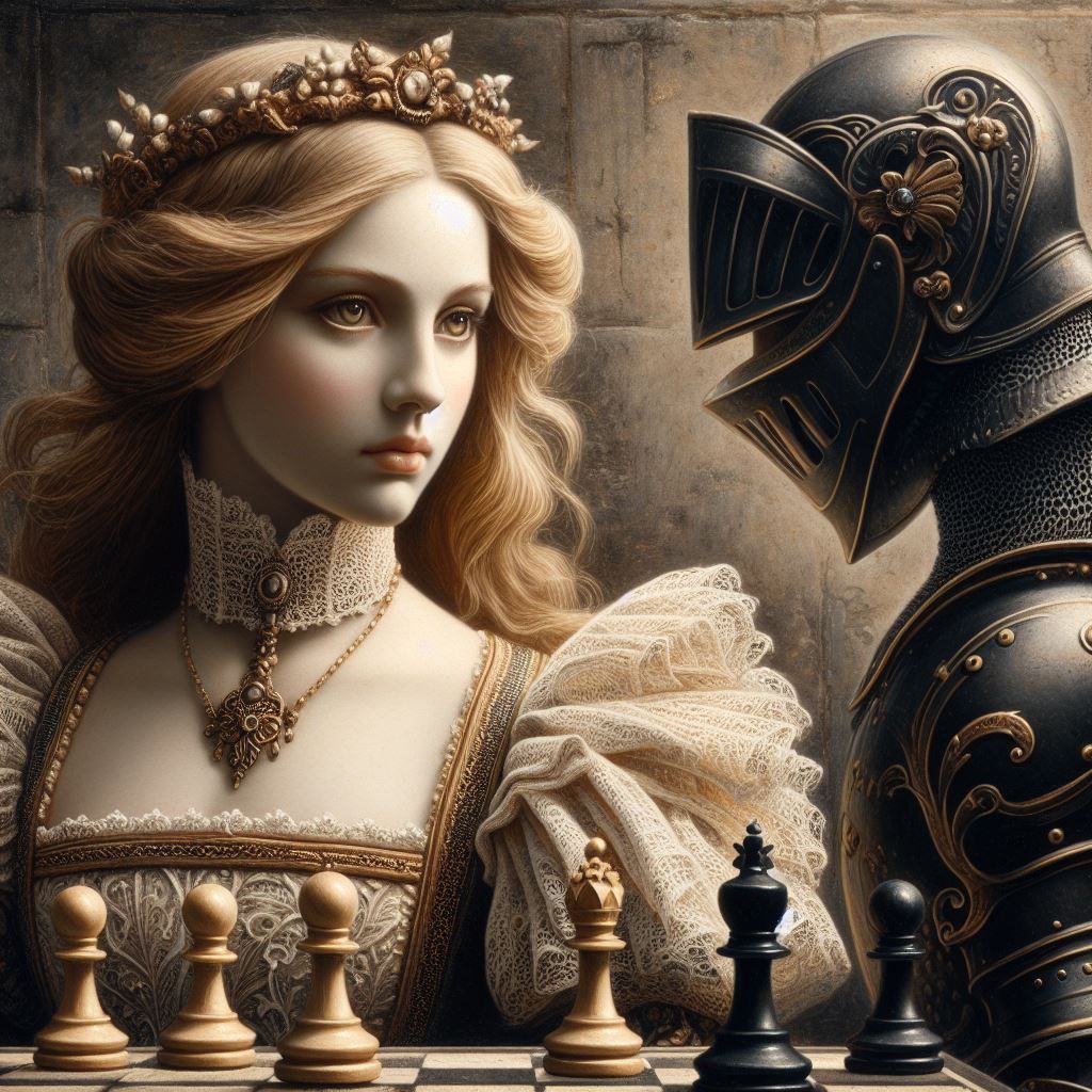 Chess Play Queen vs Knight AI Generated Artwork NightCafe Creator