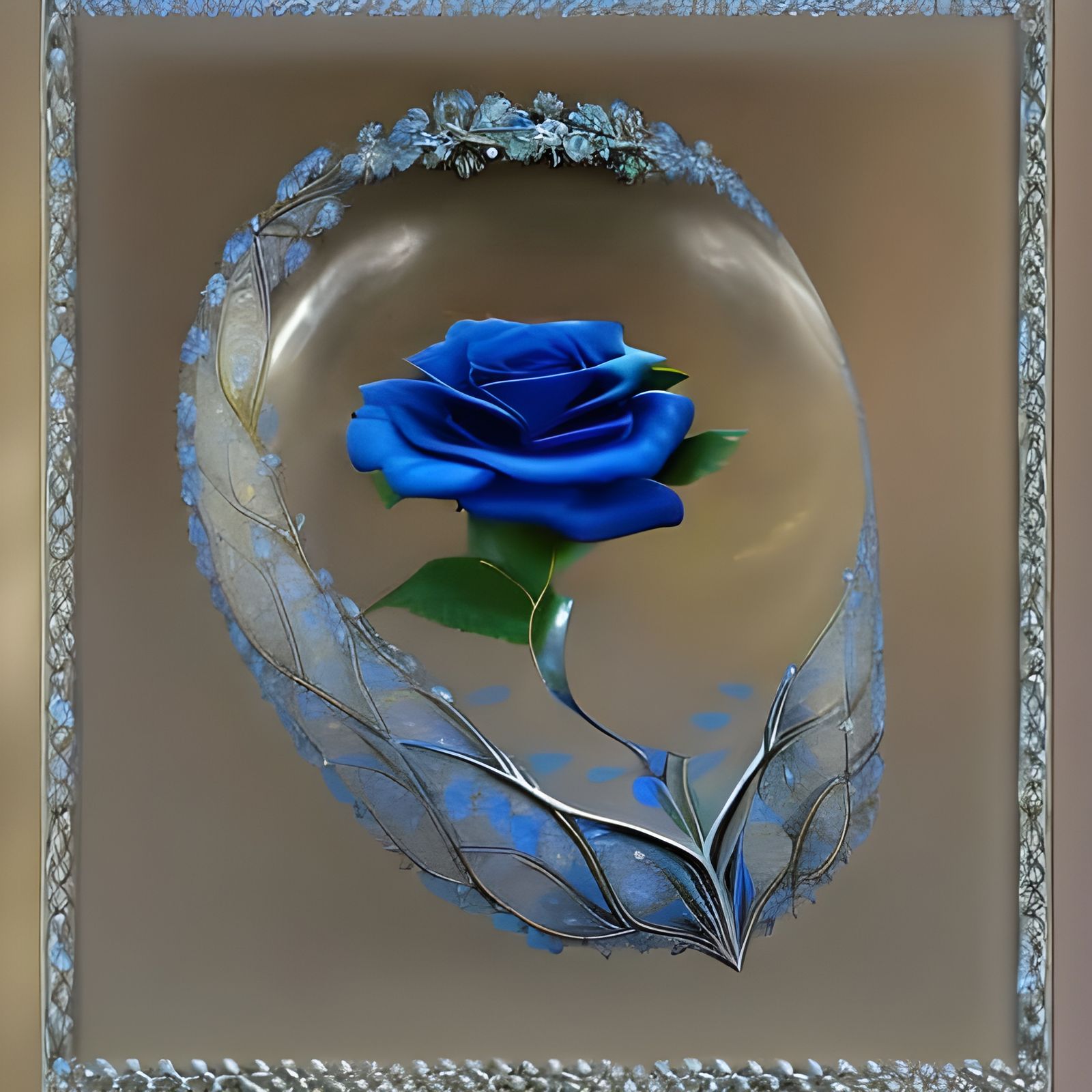 Sky Rose on a wall