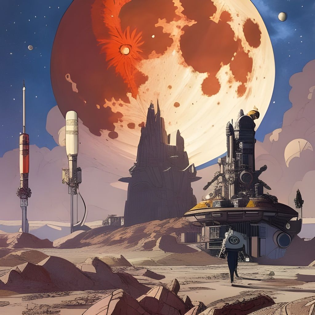 Space colony  by @cheesepuff 