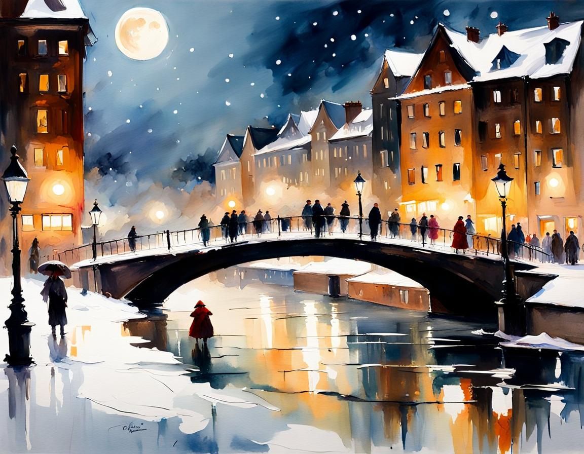 Winter night's dream  by @Huginn