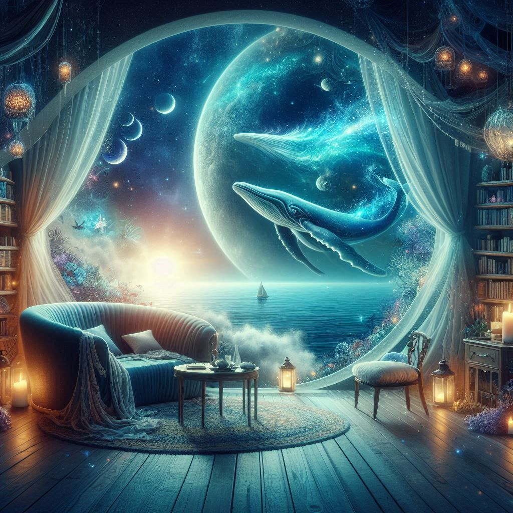 Celestial Whale in a fantasy living room (2)