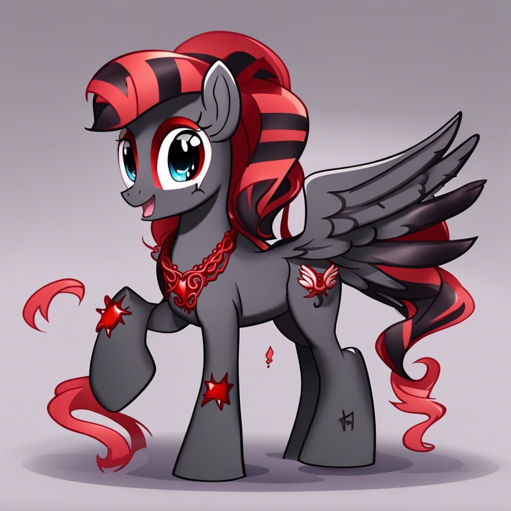 Black best sale little pony