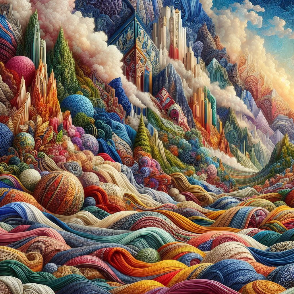 Fabric Collage Landscape (Bing) VI