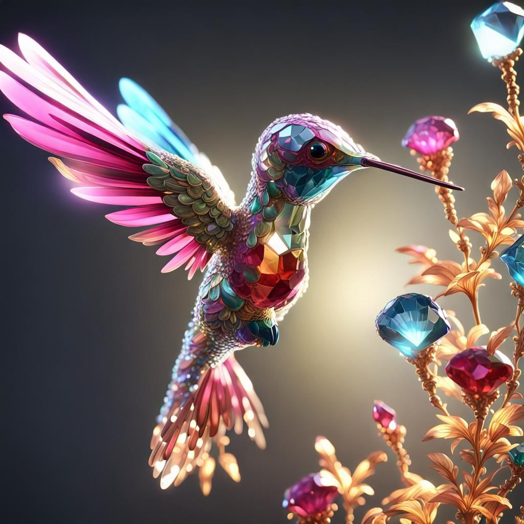 The Crystalline Hummingbird  by @David Gotet